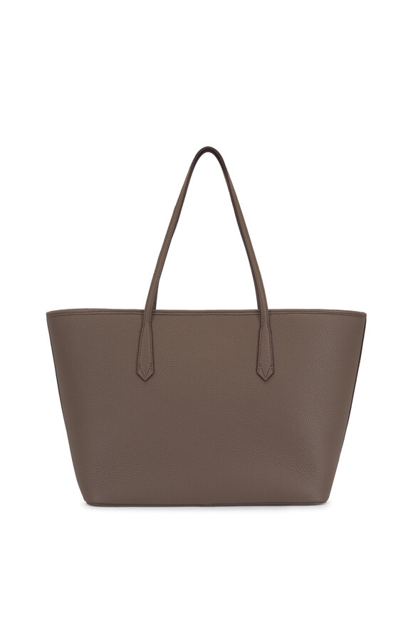 Moreau Paris Medium Monaco Taupe Leather Tote - view 4