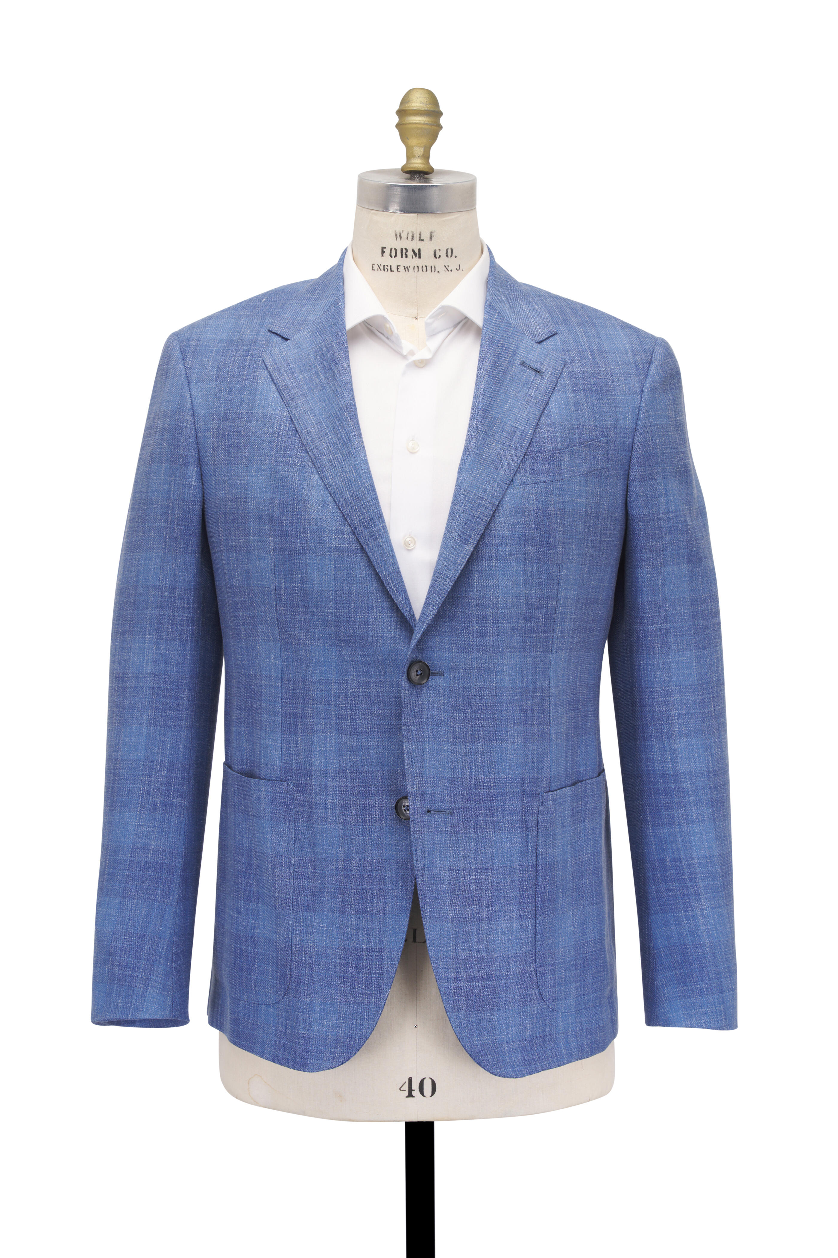 Zegna - Cornflower Blue Wool, Silk & Linen Sportcoat