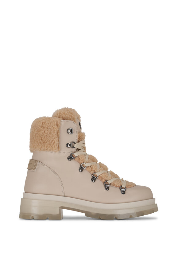 Bogner - Swansea Beige Leather & Shearling Boot, 40mm