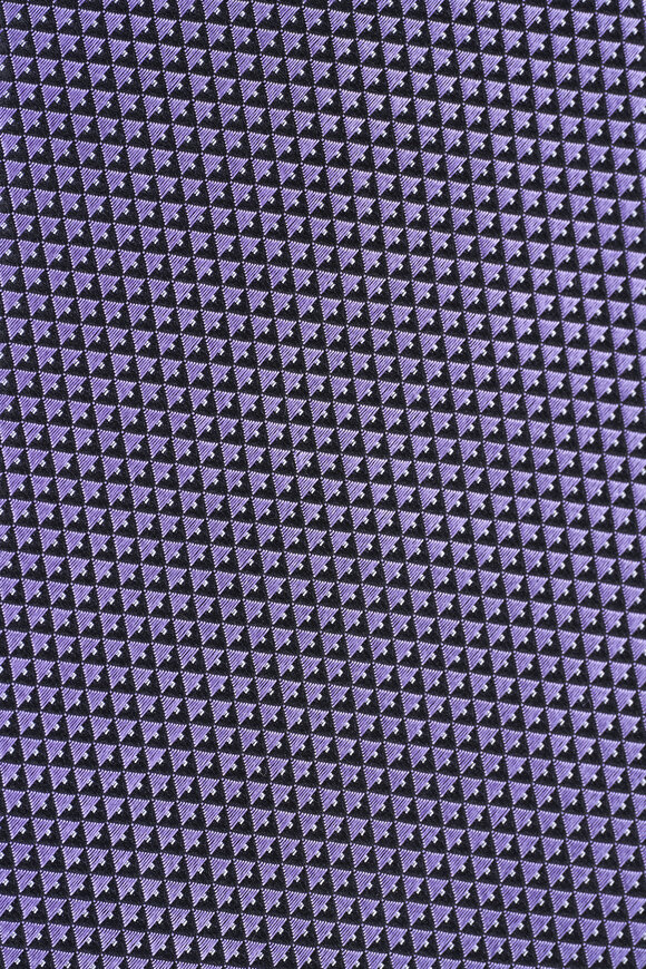 Zegna Medium Purple Textured Micro Dot Silk Necktie - view 2