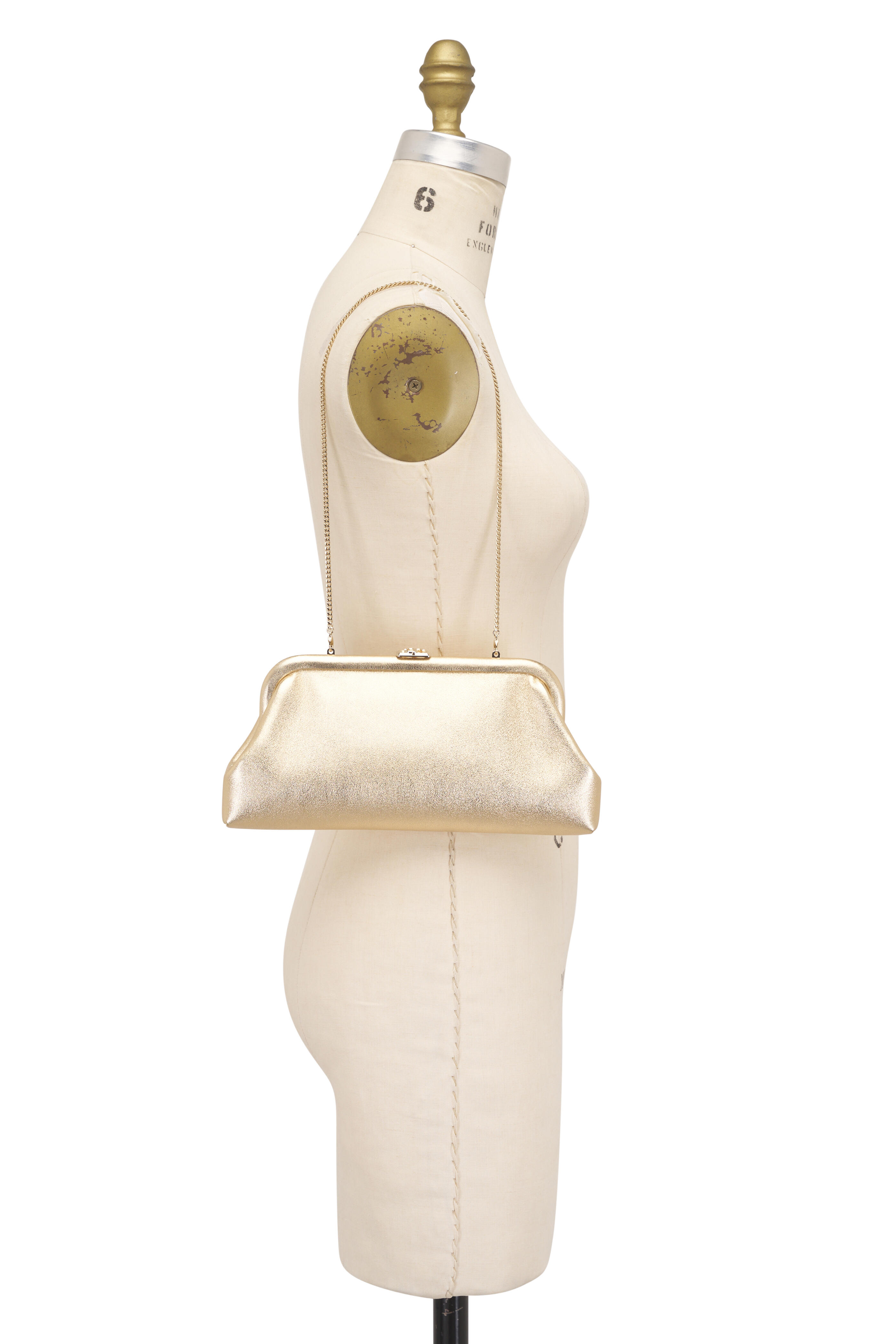 Jimmy Choo - Skylar Metallic Gold Clutch