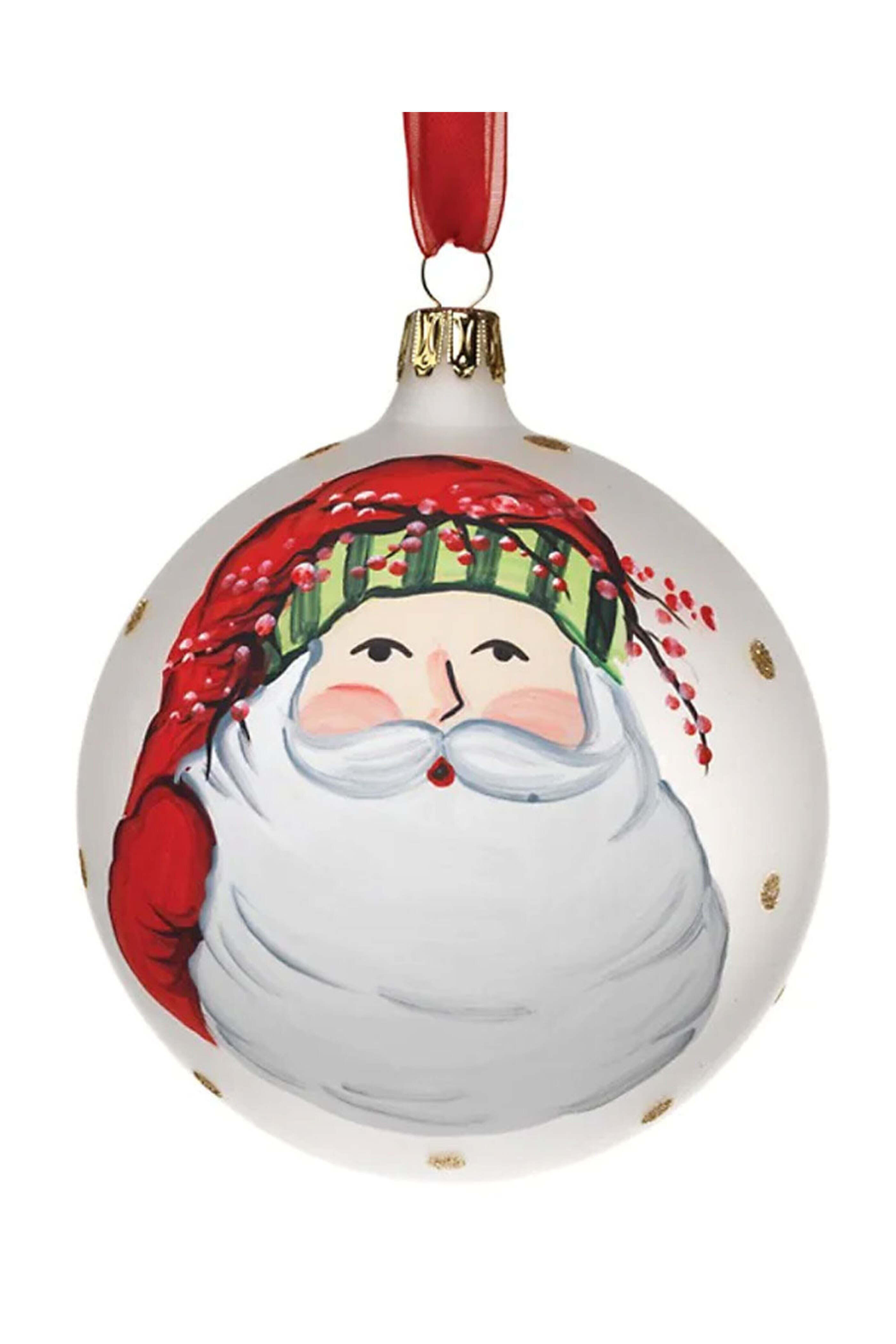 Vietri - Hand Painted Old St. Nick Assorted Ornament Set