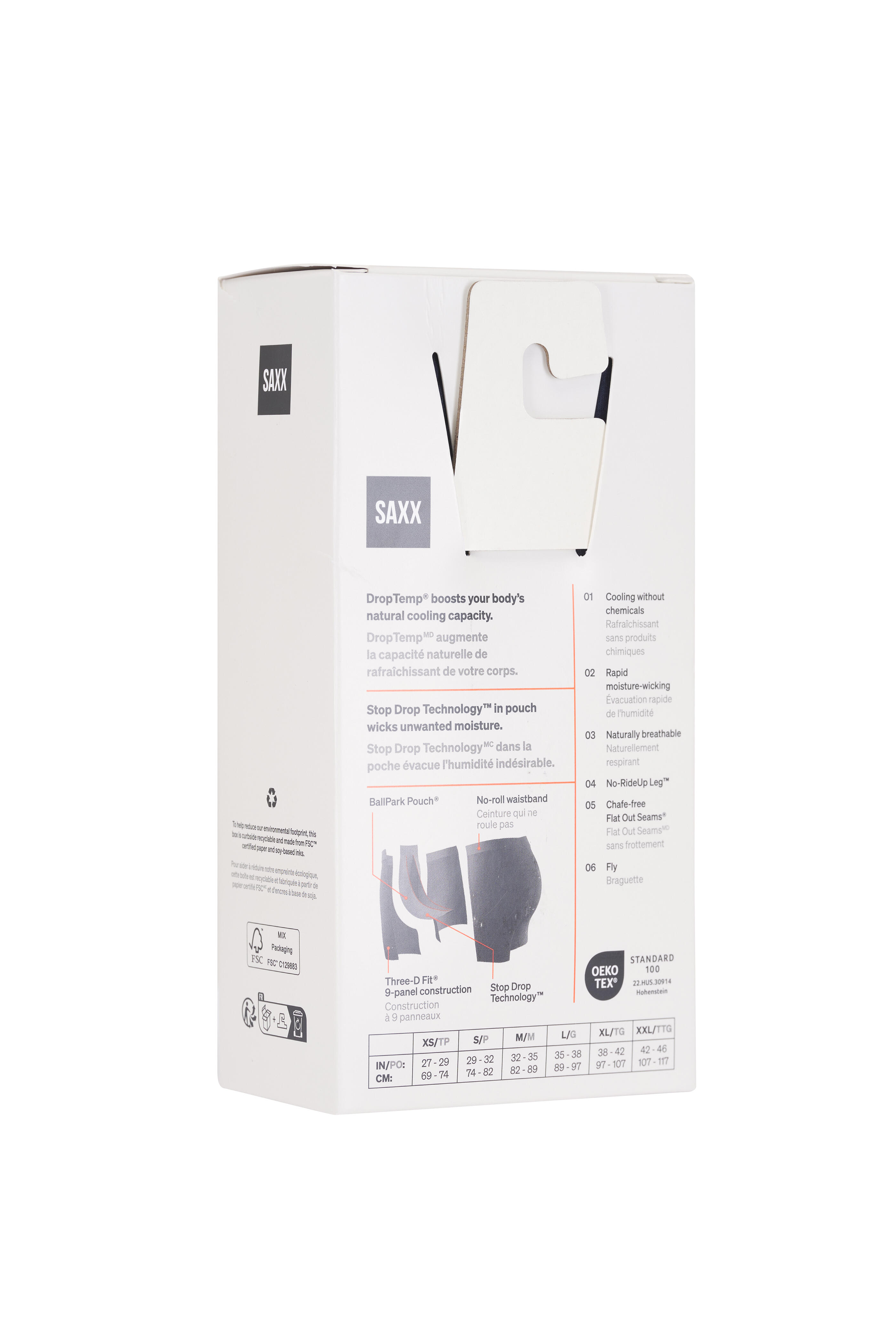 Saxx Underwear - Drop Temp Cooling Navy Boxer Brief