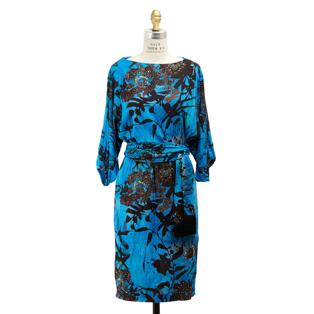 etro jersey dress Paisley-print jersey maxi dress - blue