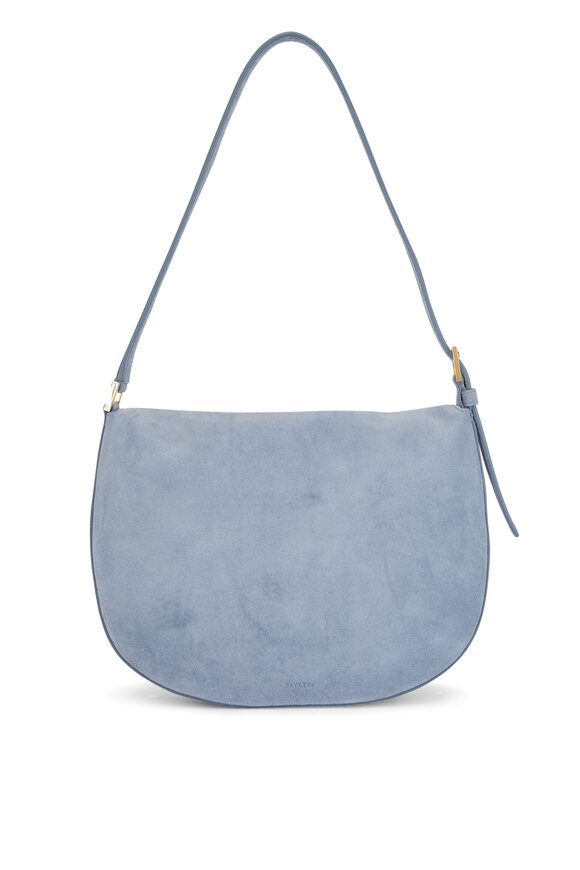 Savette Small Tondo Denim Suede Hobo - view 3
