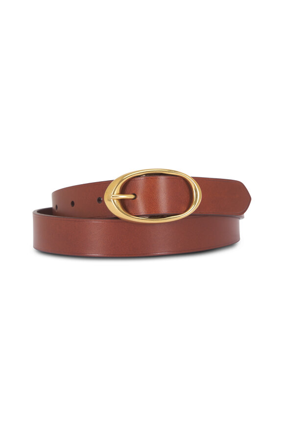 Golden Goose - Dallas Testa Di Moro Washed Leather Stud Belt