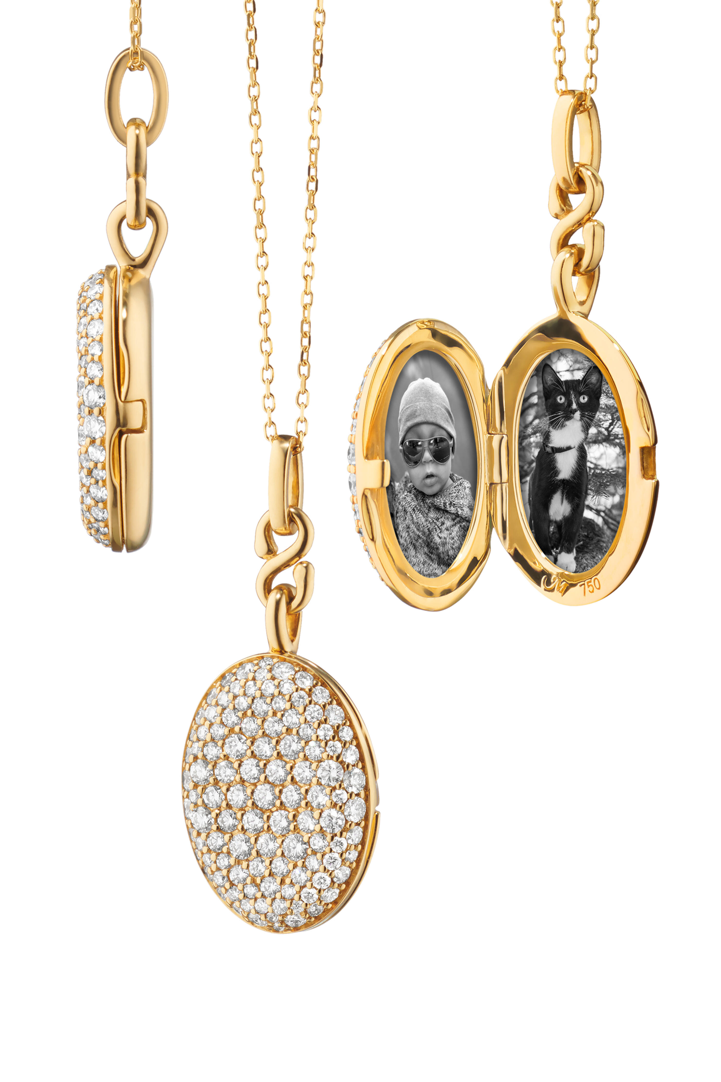 Monica Rich Kosann - Slim "Kitt" Diamond Locket Necklace