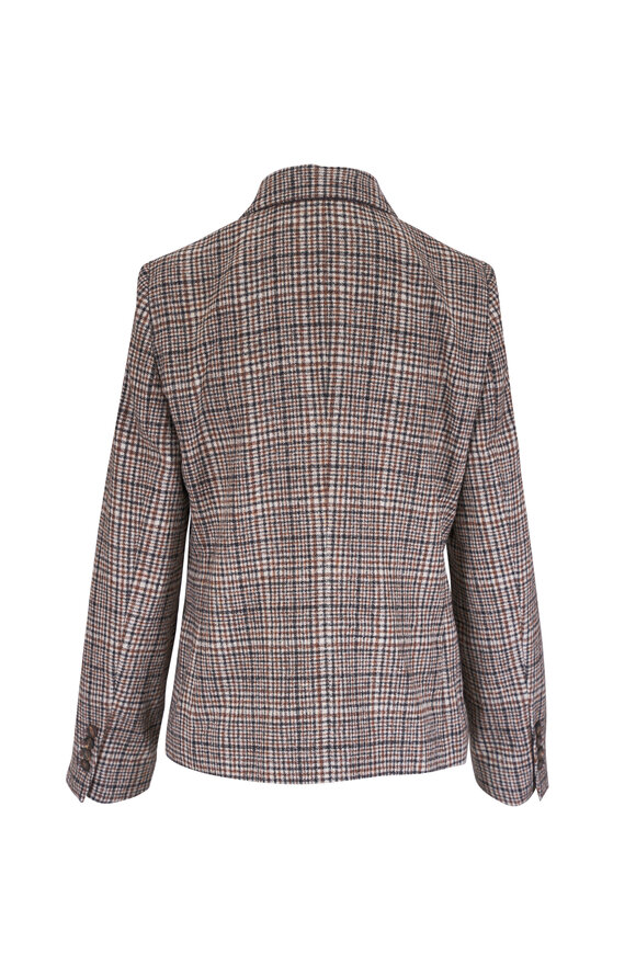 Brunello Cucinelli Multicolor Plaid Prince Of Wales Plaid Blazer - view 4