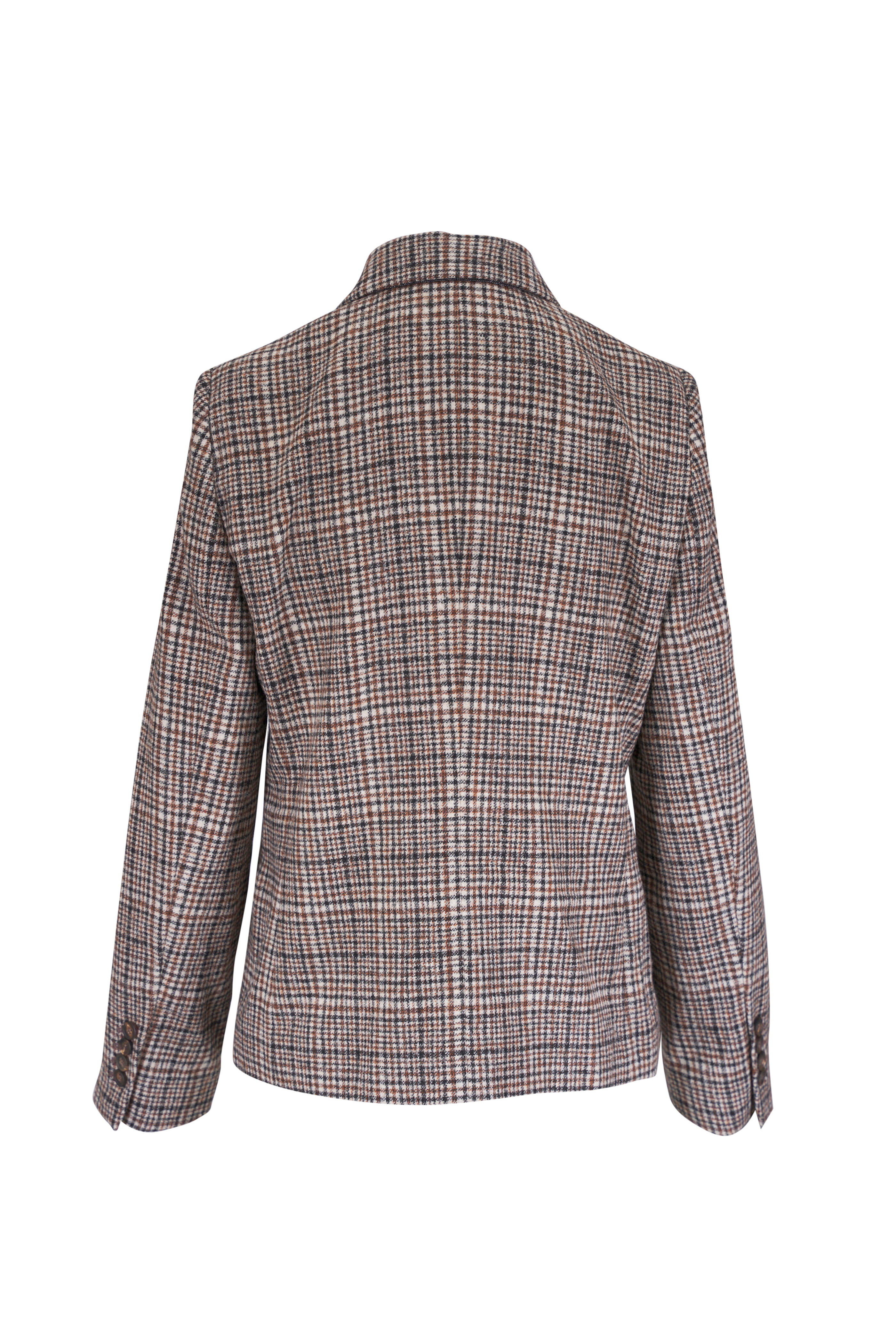 Brunello Cucinelli - Multicolor Plaid Prince Of Wales Plaid Blazer - view 4