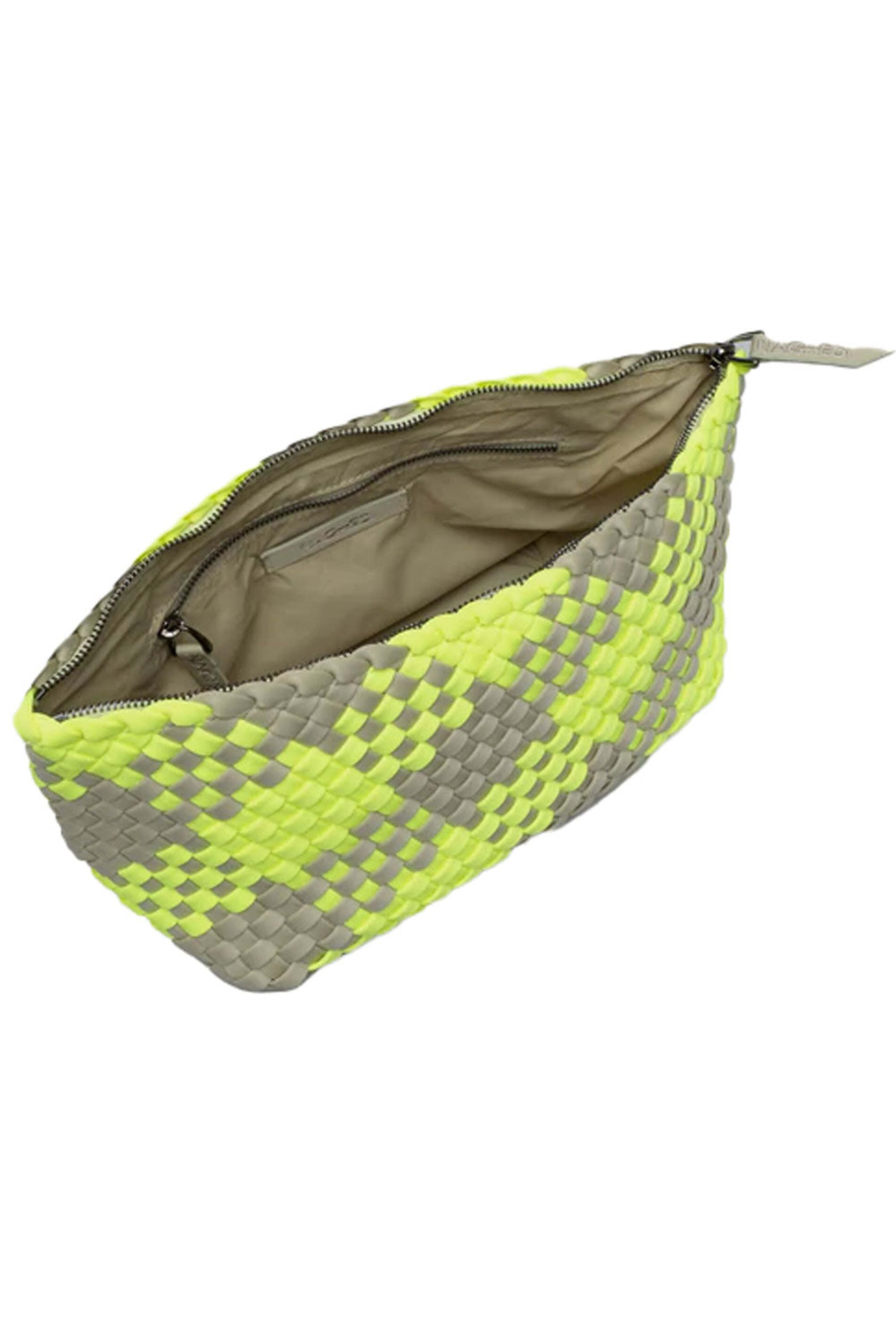Naghedi - Portofino Plaid Cosmetic Bag in Limon