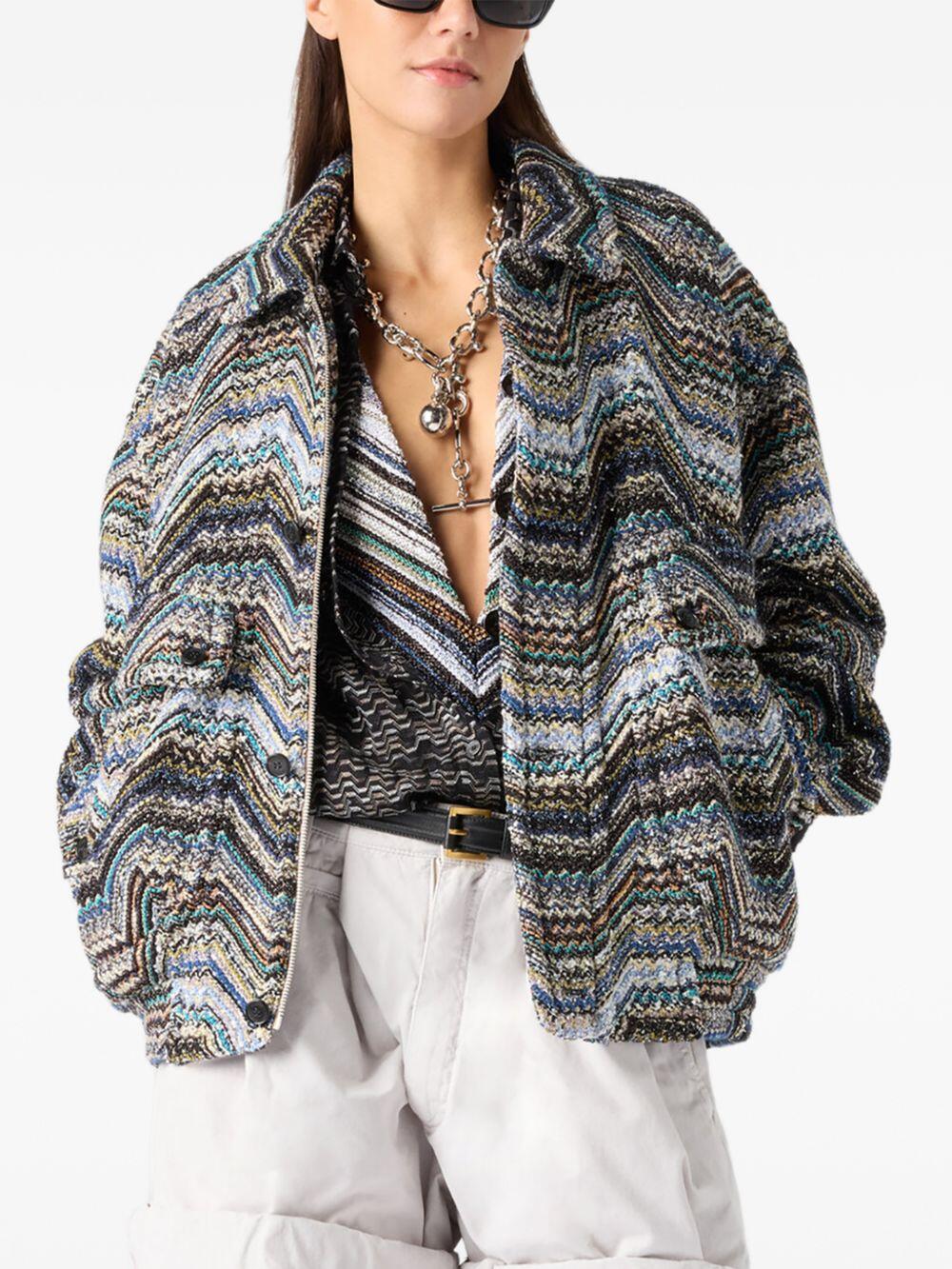 Missoni - Navy Multi Sequin Field Jacket | Mitchell Stores