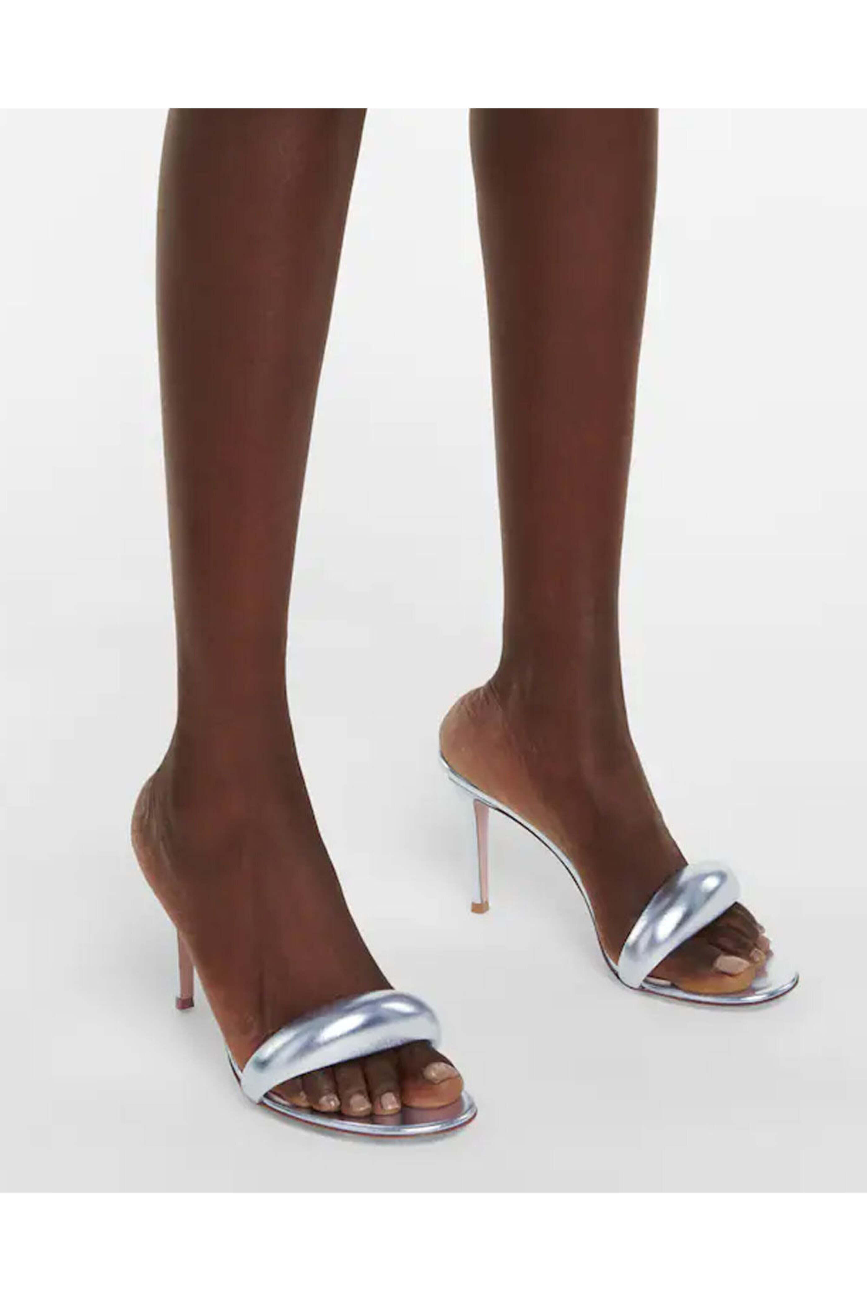 Gianvito Rossi - Bijoux Leather Sandal in Silver