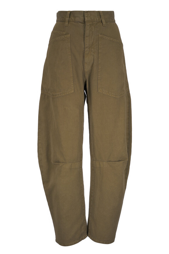 The Row - Seeton Dark Blue Stretch Denim Flare Leggings