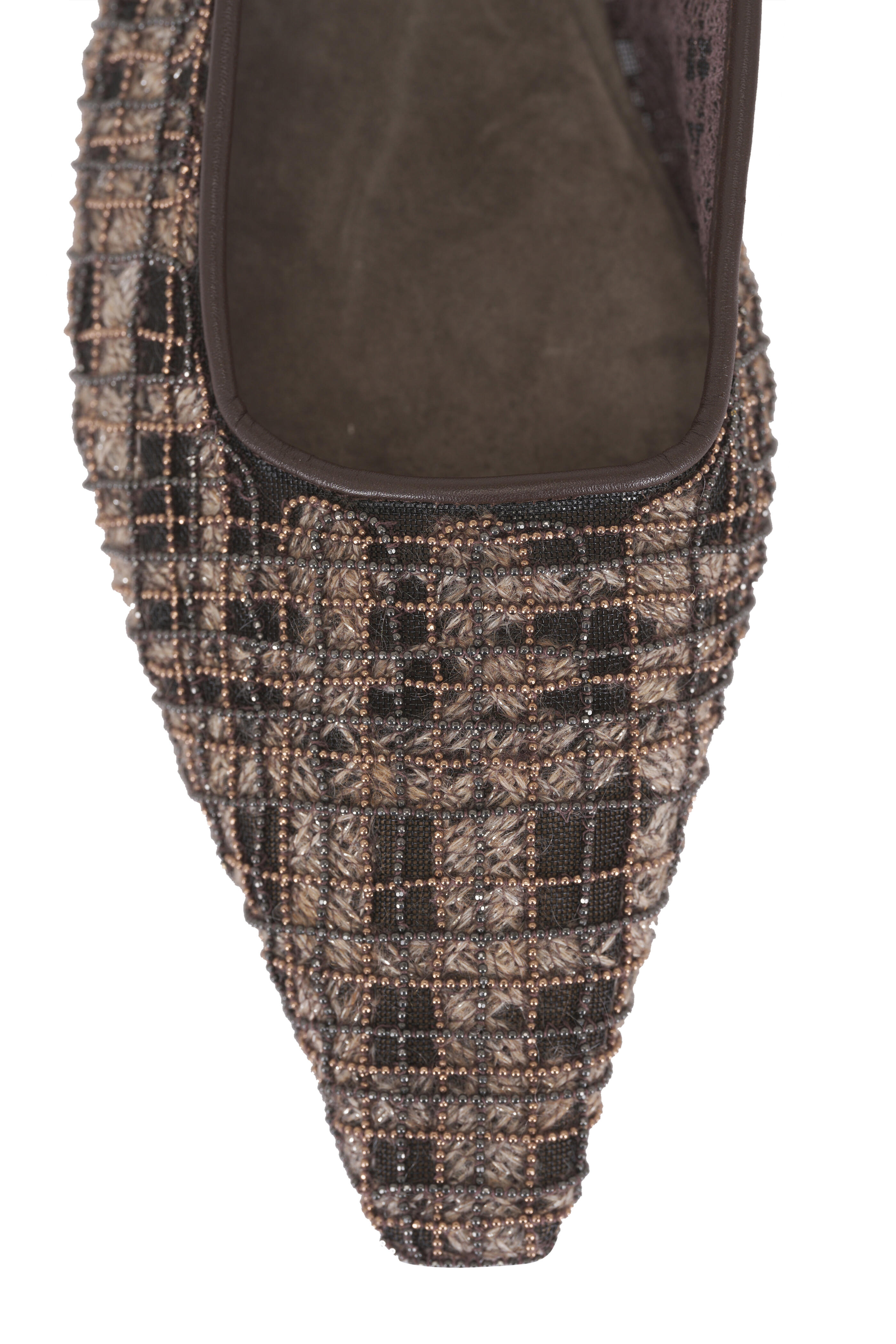 Brunello Cucinelli - Embellished Monili Slingback Flat - view 4