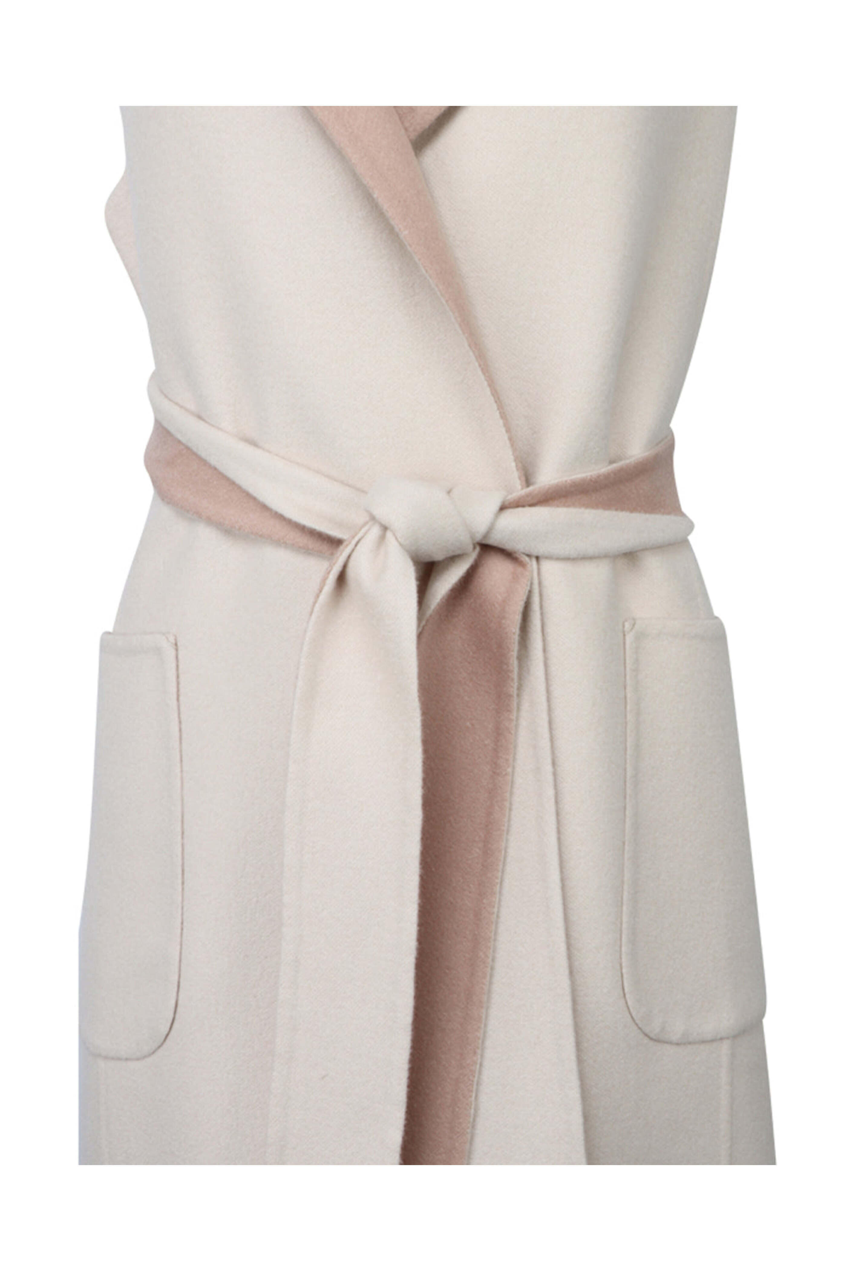 Kiton - Rose and Cream Belted Long Vest