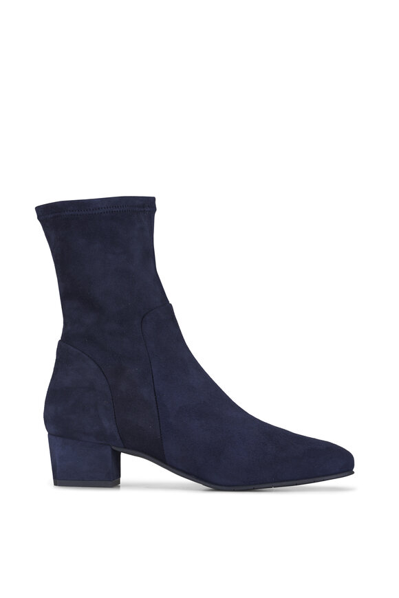 Aquatalia Stassi Navy Suede Short Boot - view 3