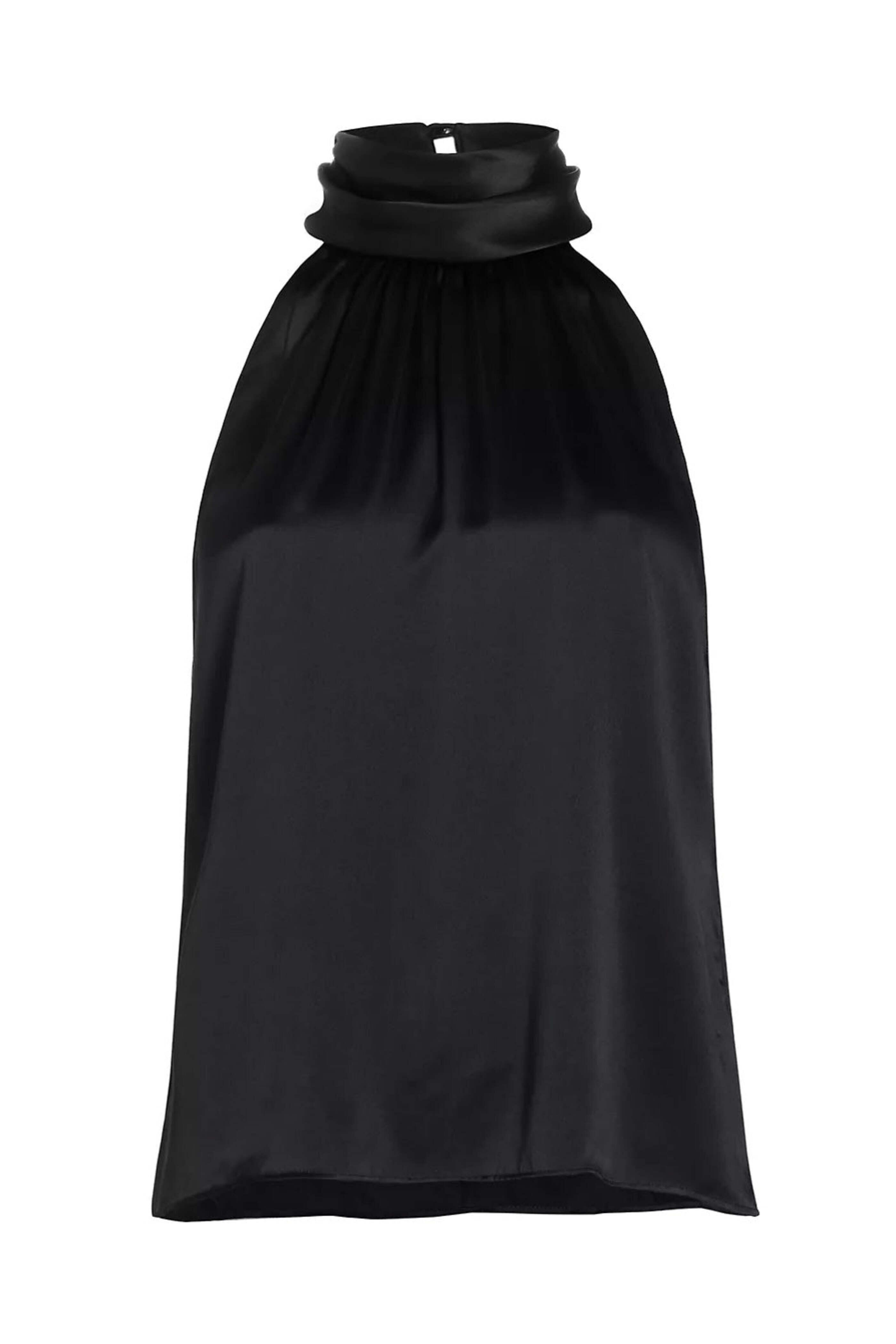 Frame - Black Sleeveless Mock Neck Top