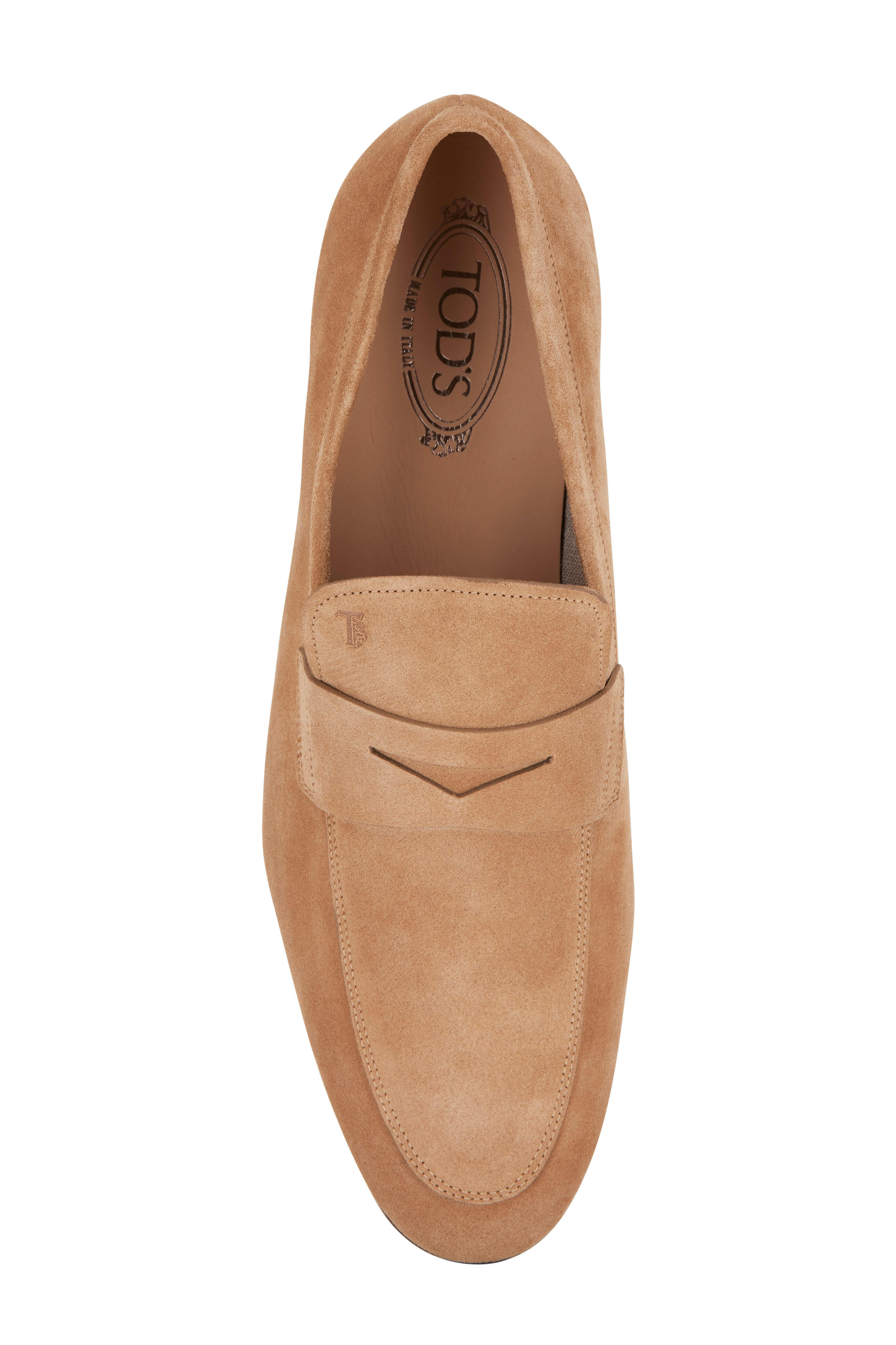 mooi zo schandaal over Tod's - Tan Suede Penny Loafer | Mitchell Stores