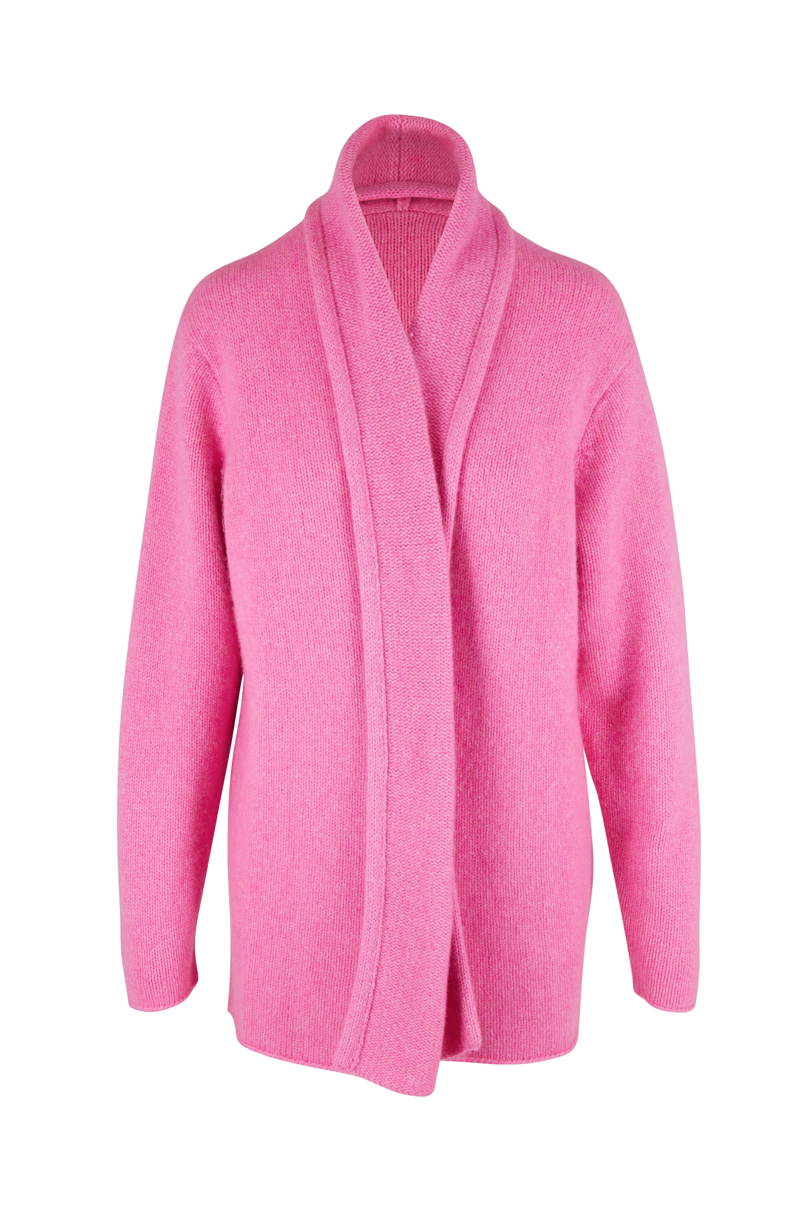 The Elder Statesman - Neon Pink Cashmere Cardigan