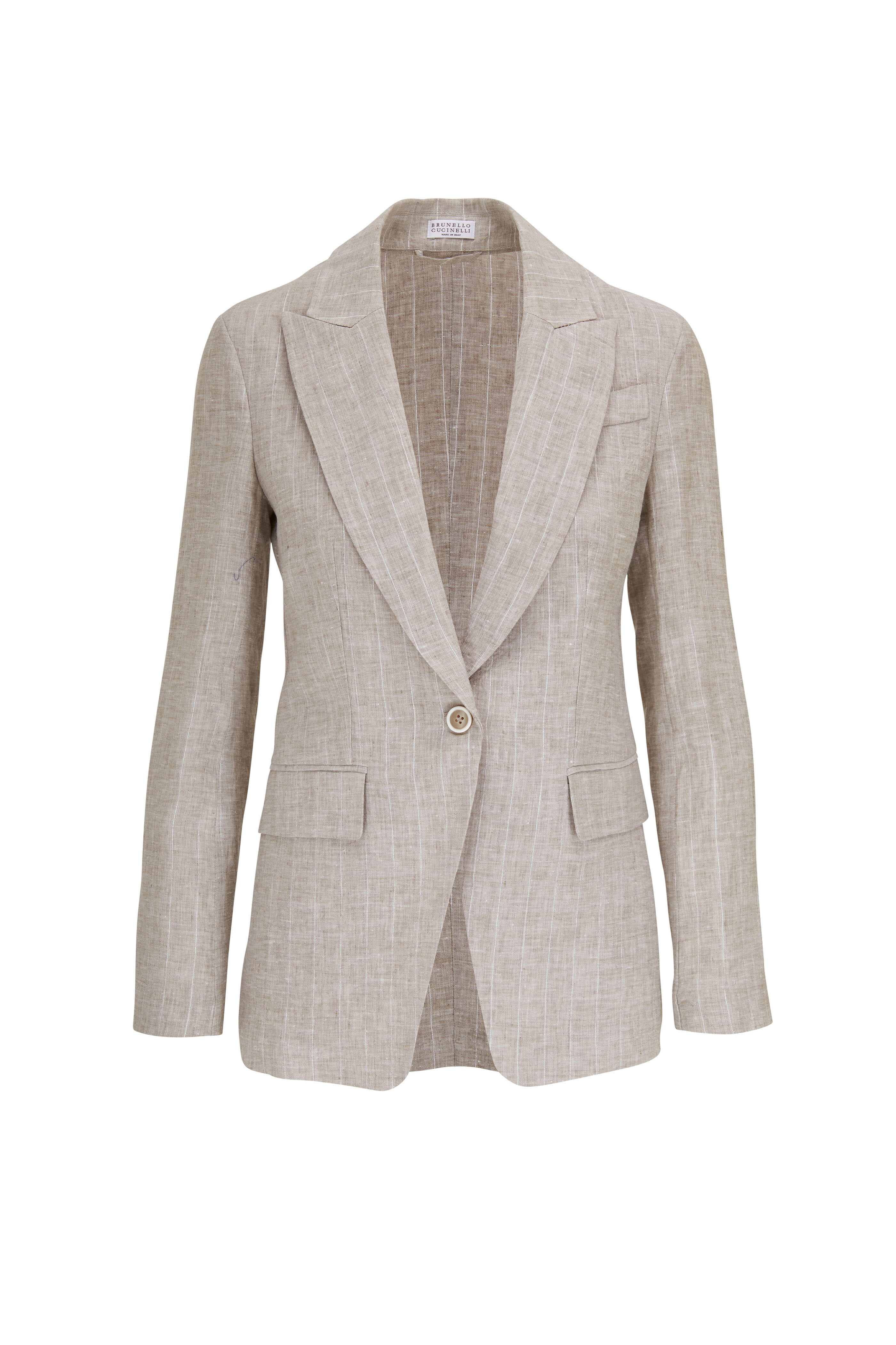 BRUNELLO CUCINELLI リネン ギャバジン シャツジャケット