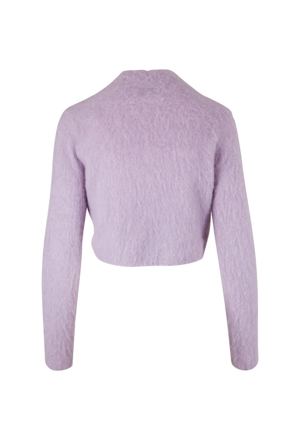 Vince White Lilac Brushed Shrunken Cardigan - view 3