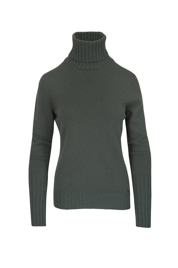 Prada - Grey Wool & Cashmere Off-Shoulder Cardigan