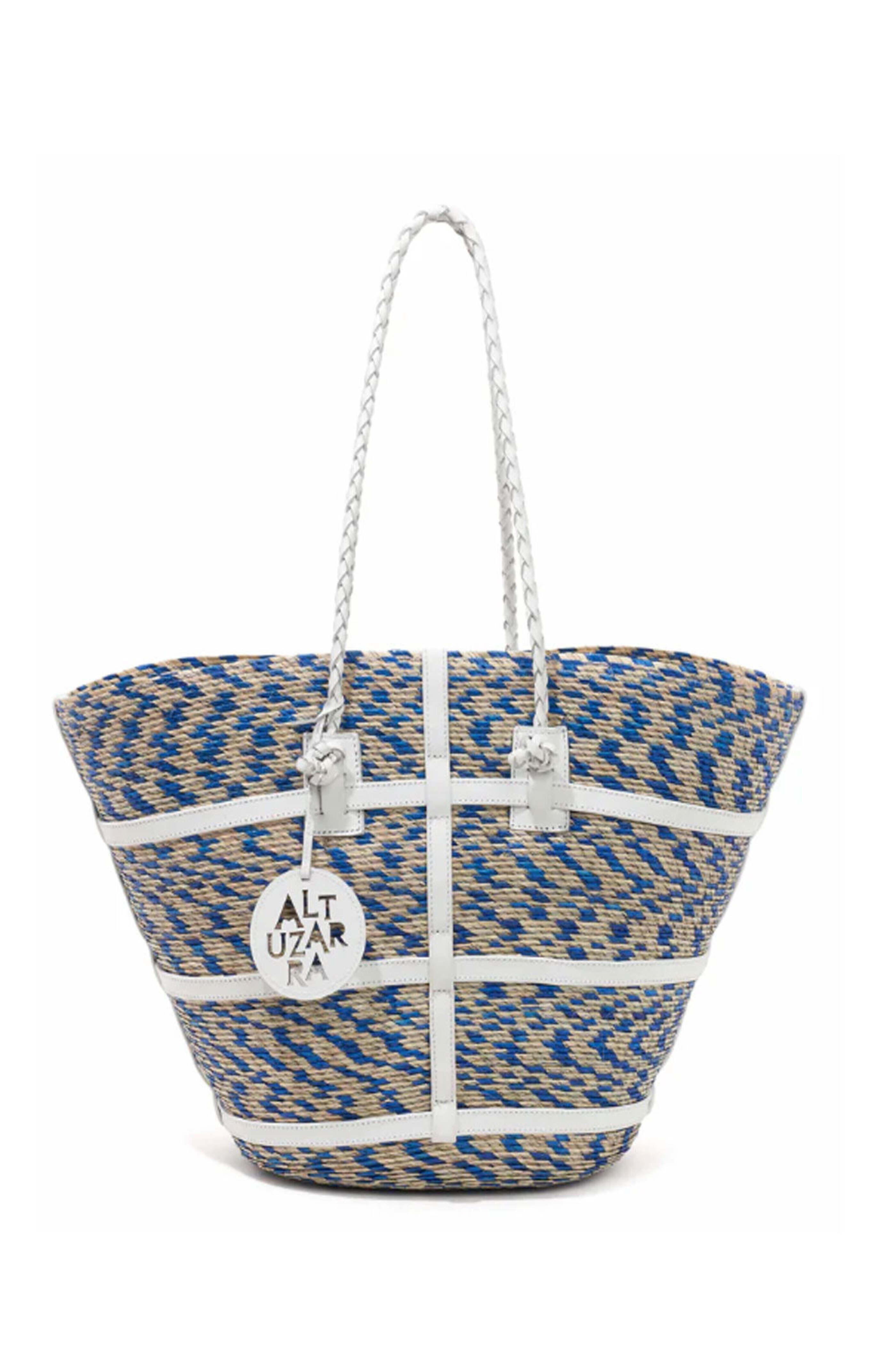 Altuzarra - Watermill Large Tote in Blue Pinto