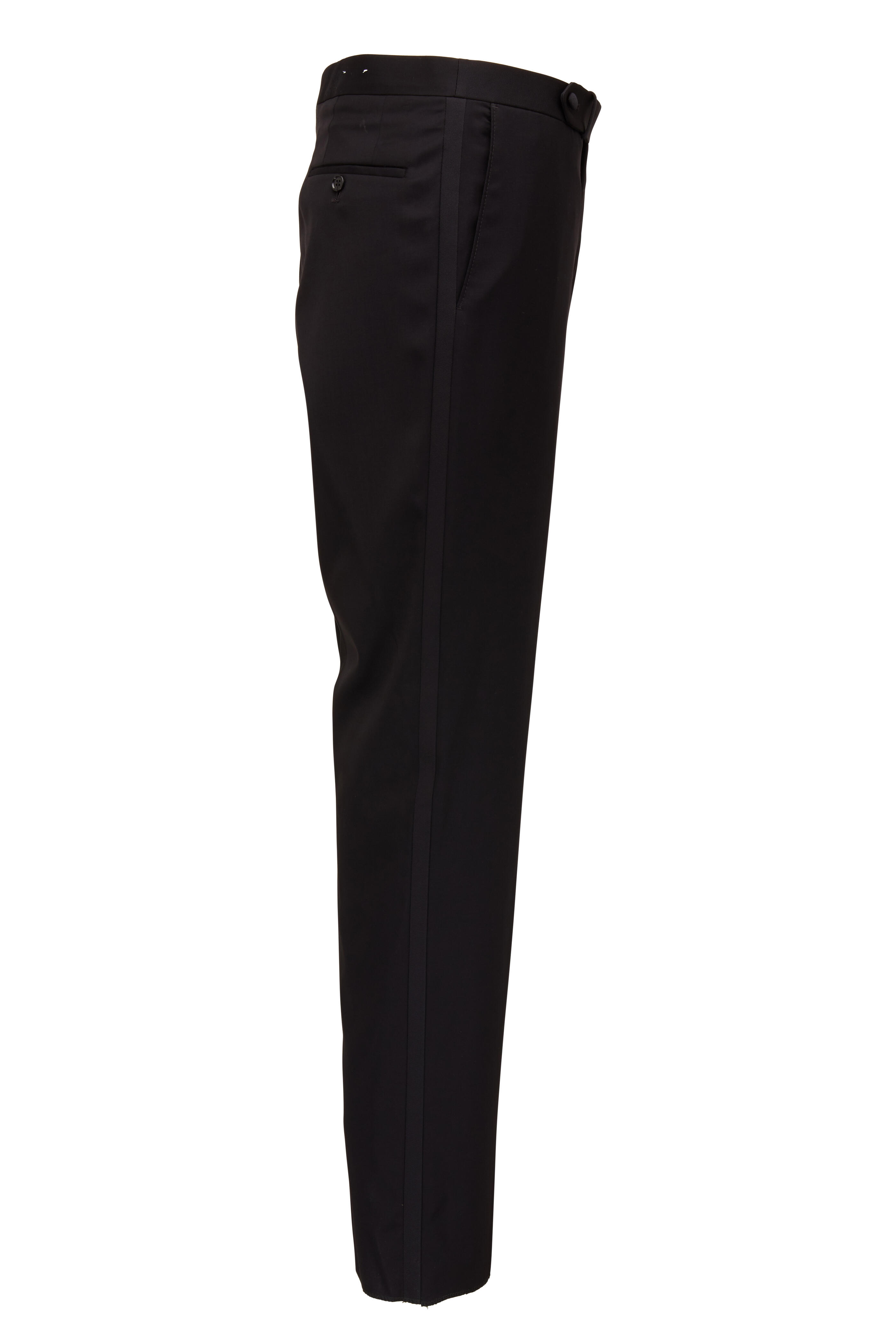 Samuelsohn - Garner Black Ice Wool Notched Lapel Tuxedo