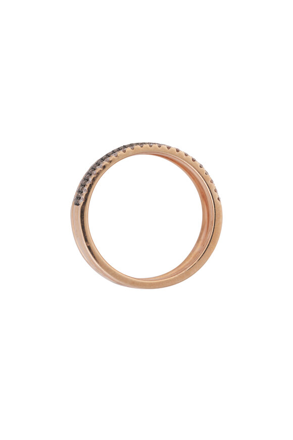Kai Linz 18k Rose Gold White & Black Diamond Ring - view 2