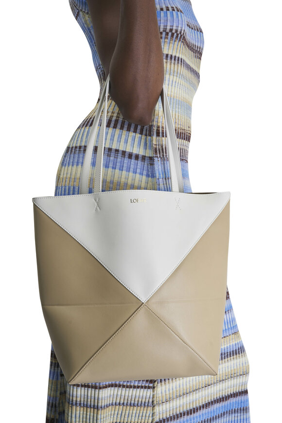 Loewe - Medium Puzzle Fold Soft White Paper Craft Tote 