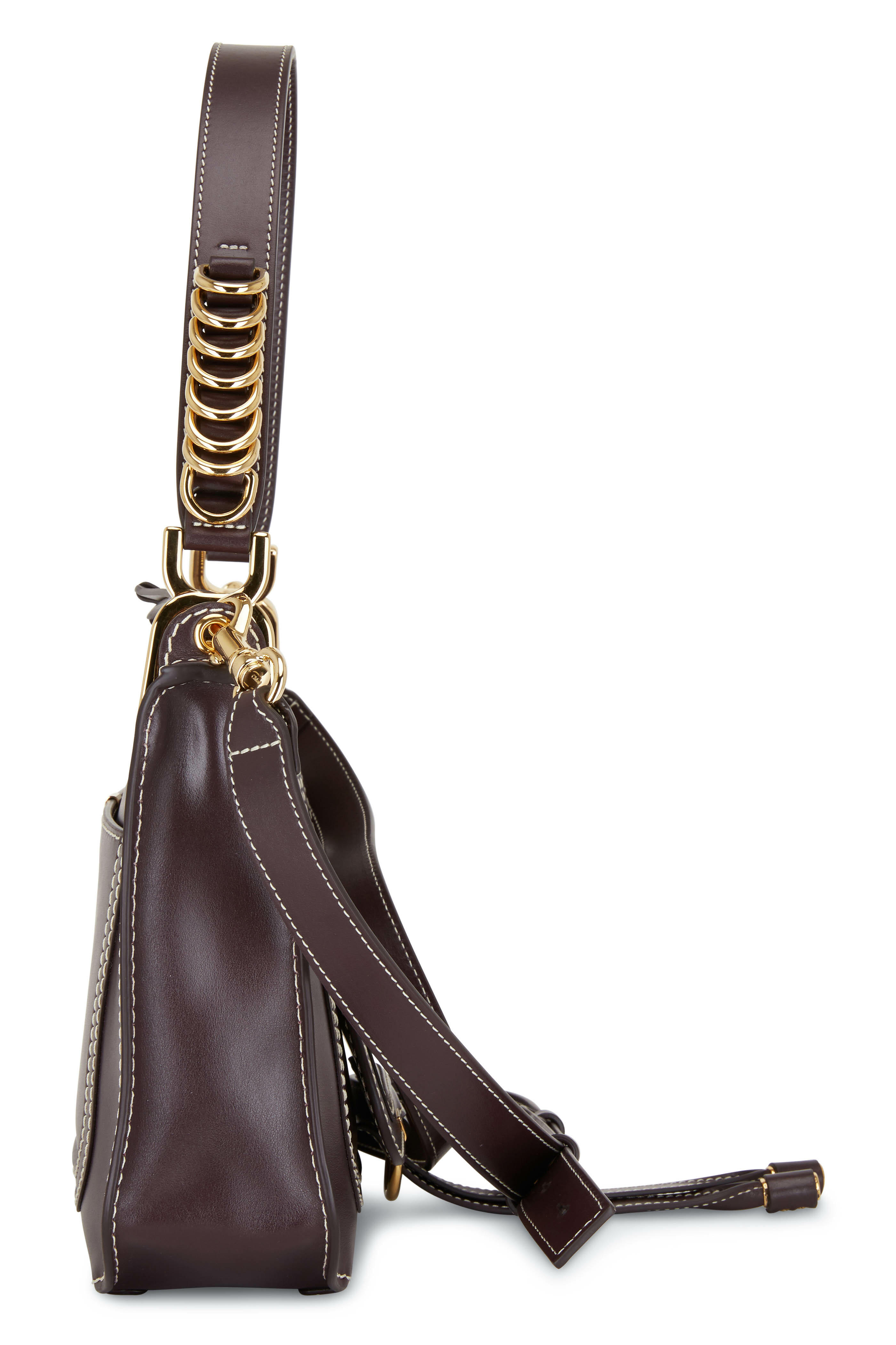 Chloé - Marcie Black Raisin Ring Detail Medium Bag