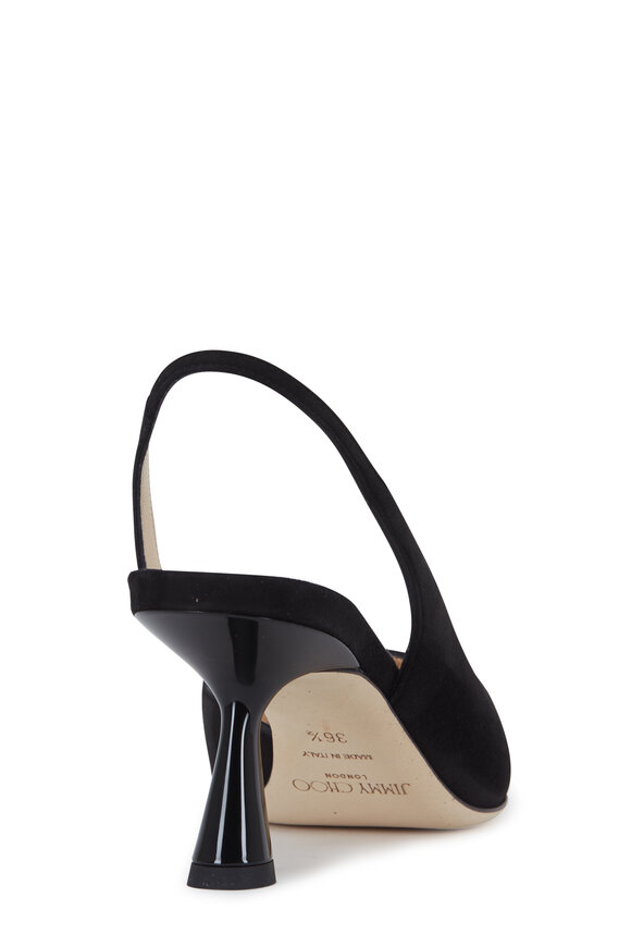 Jimmy Choo - Fetto Black Suede Slingback, 65mm