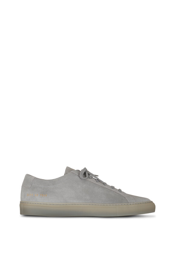 Common Projects - Achilles Gray Suede Low Top Sneaker  