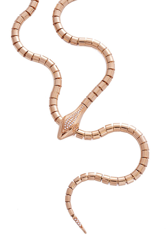 Sidney Garber - Wrap Around Snake Diamond Lariat