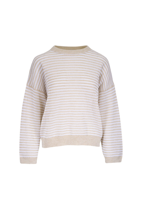 Emma Pointelle Knit Cardigan in Rose Quartz Cashmere Silk