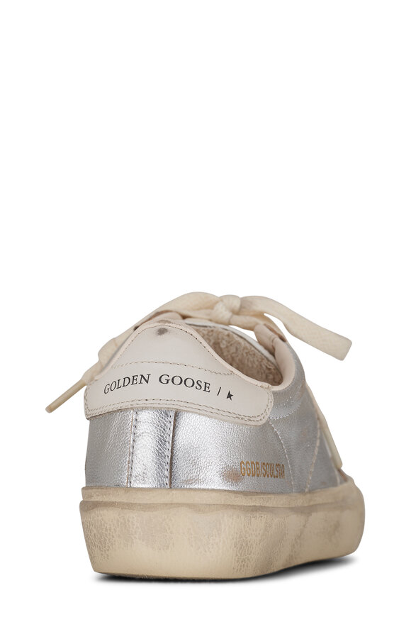 Golden Goose - Soul Star Silver & White Laminated Sneaker 