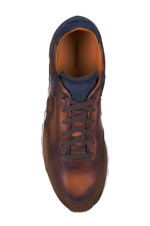 Magnanni - Aero Navy & Brown Leather & Suede Sneaker