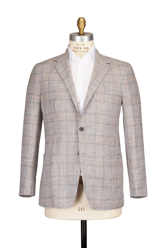Sartorio Gray & Blue Windowpane Sportcoat - view 2