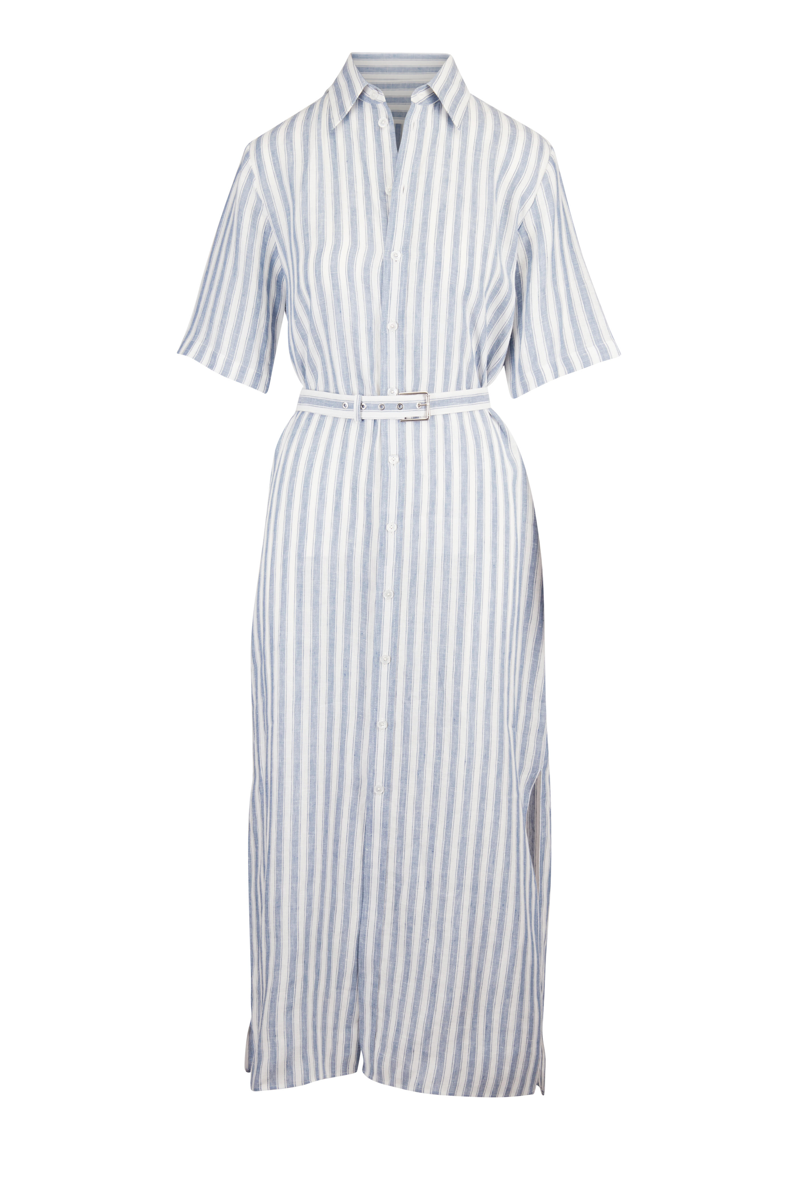 blue and cream striped dress Tanya Taylor | Whitney Dress | Maritime Blue/cream Thin Stripe Mini Dress