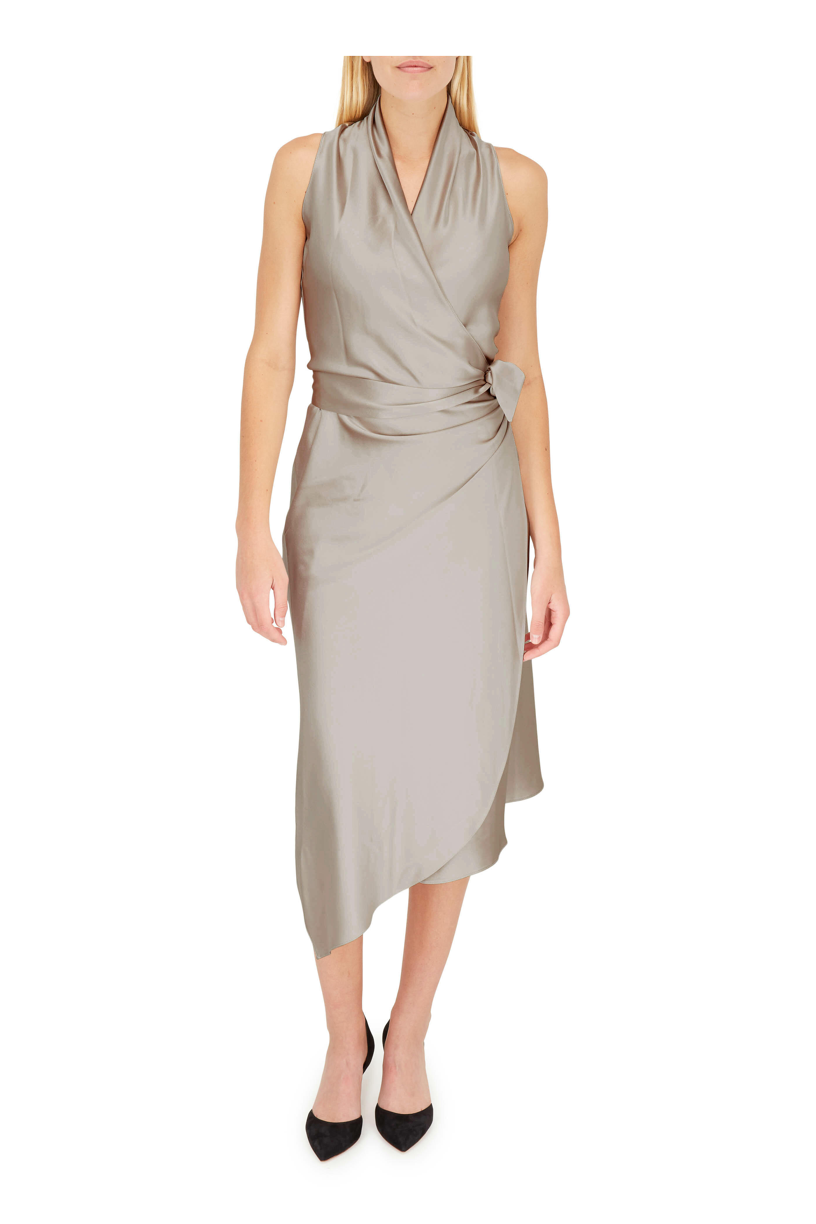 Francesco Russo - Black Suede D'Orsay Pump, 75mm