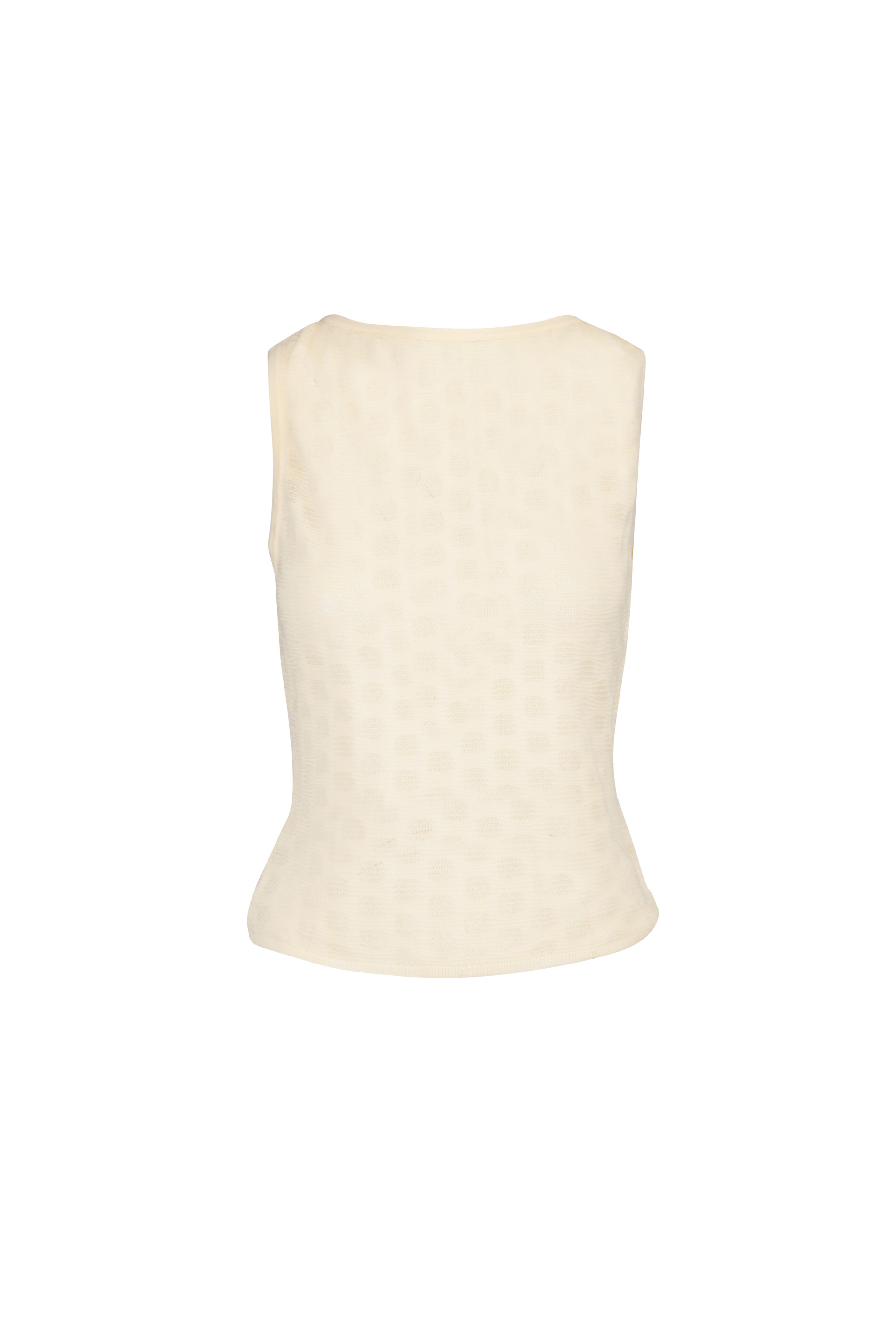 Tanya Taylor - Charlisa Cream Textured Knit Tank Top - view 1