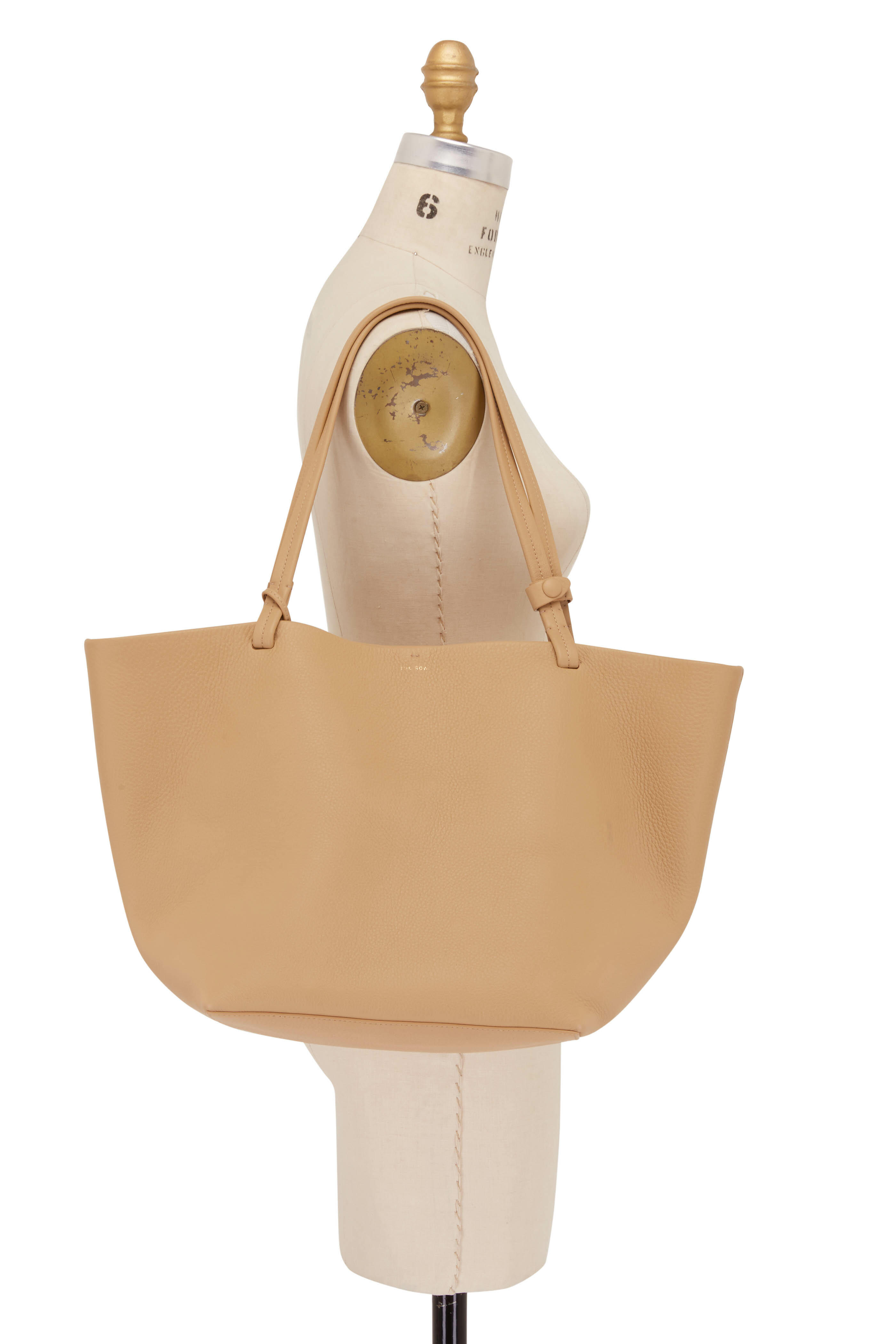 The Row - Park Tote Three Beige Leather Tote | Mitchell Stores