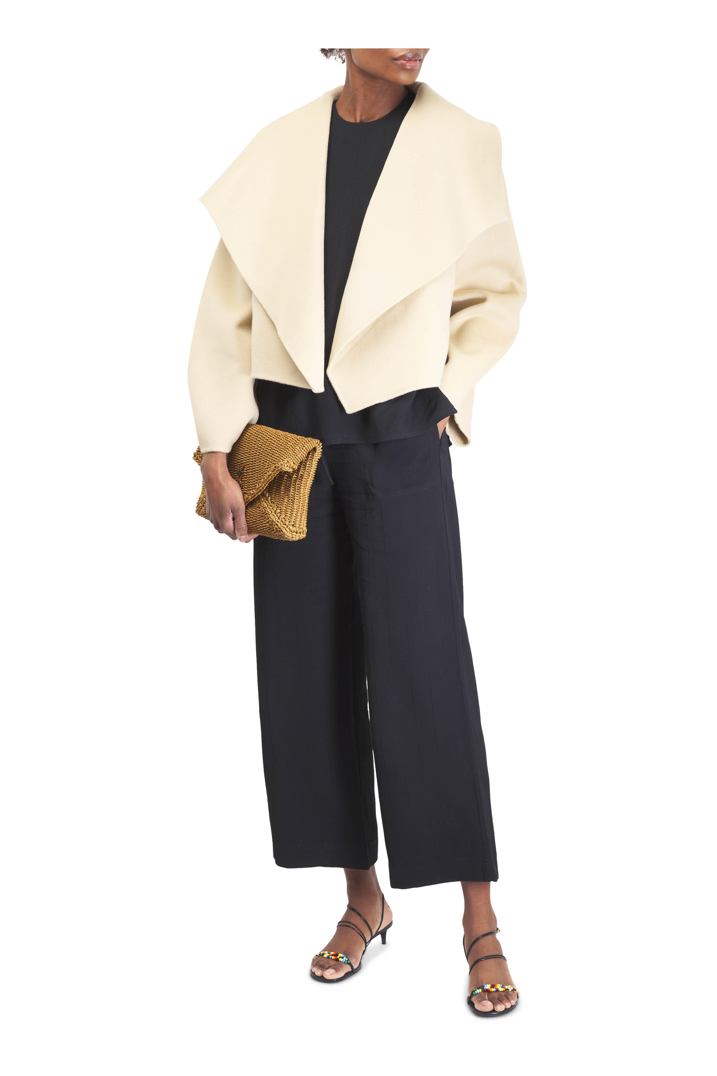 Saint Laurent - Large Busta Light Brown Rope Pouch