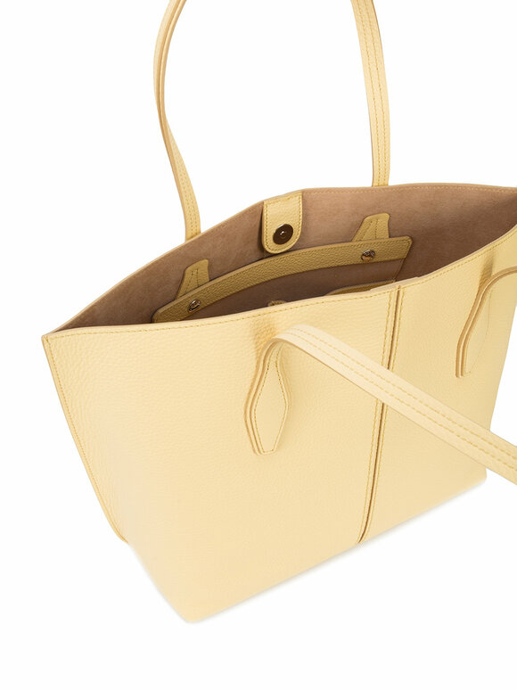 Tod's - Joy Yellow Grained Leather Medium Open Tote