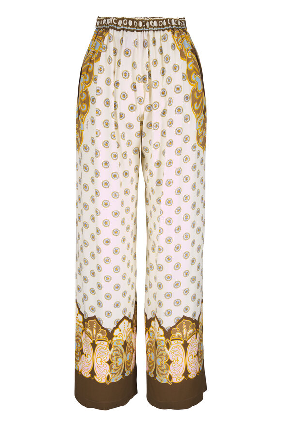 La DoubleJ Multicolor Cocoon Placée Print Wide Leg Pant - view 3
