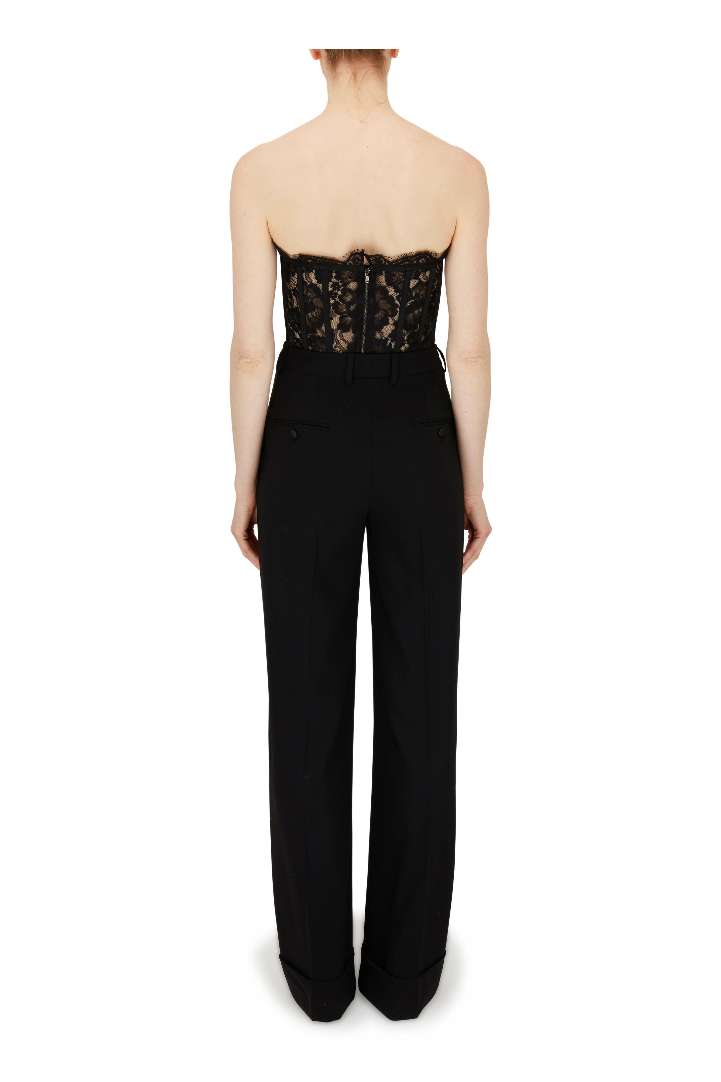 Dolce & Gabbana - Black Lace Strapless Bustier | Mitchell Stores