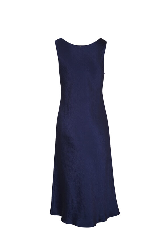 Peter Cohen - Suite Navy Hammered Silk Tank Dress