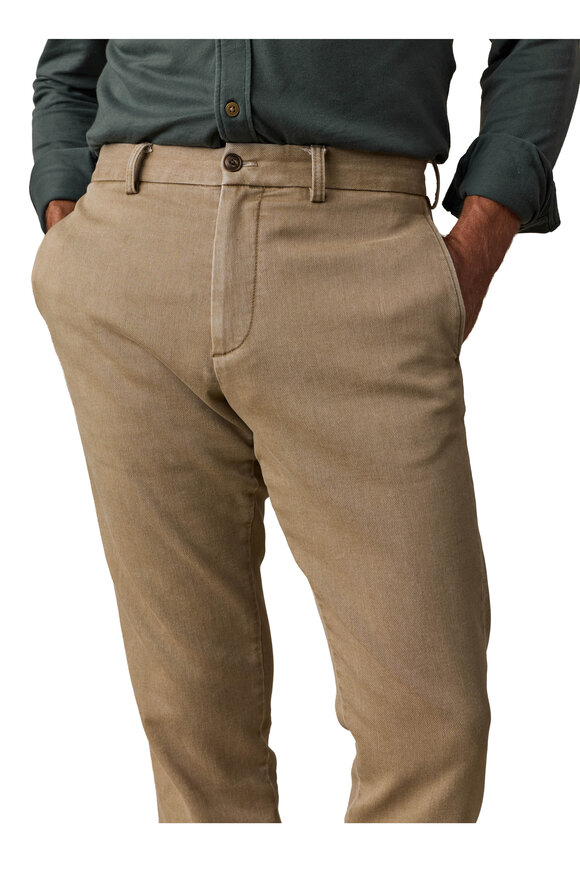 Faherty Brand Desert Khaki Stretch Terry Pant - view 5