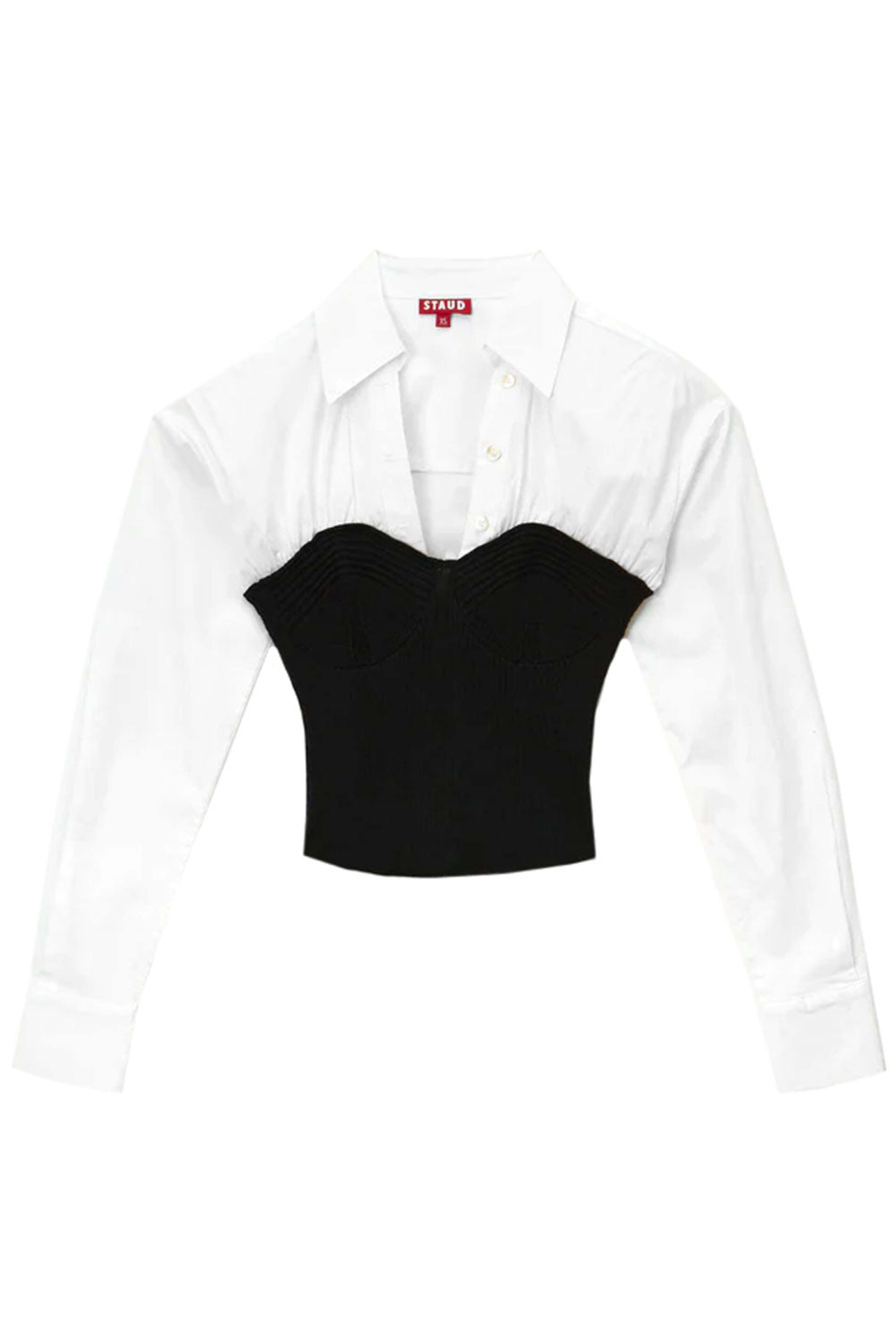 Staud - Black and White Hazel Top