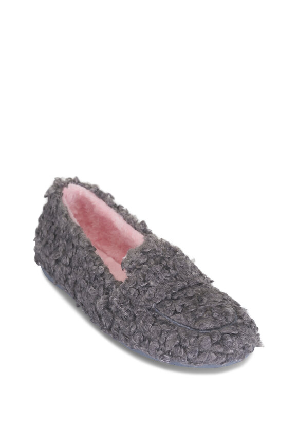 Ron White Teddy Slate Blue Boucle Flat - view 1
